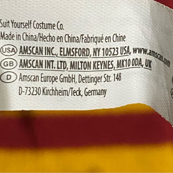 Harry Potter Gryffindor Scarf Licensed WB House Pride Cosplay Yellow Fringe - Picture 10 of 11